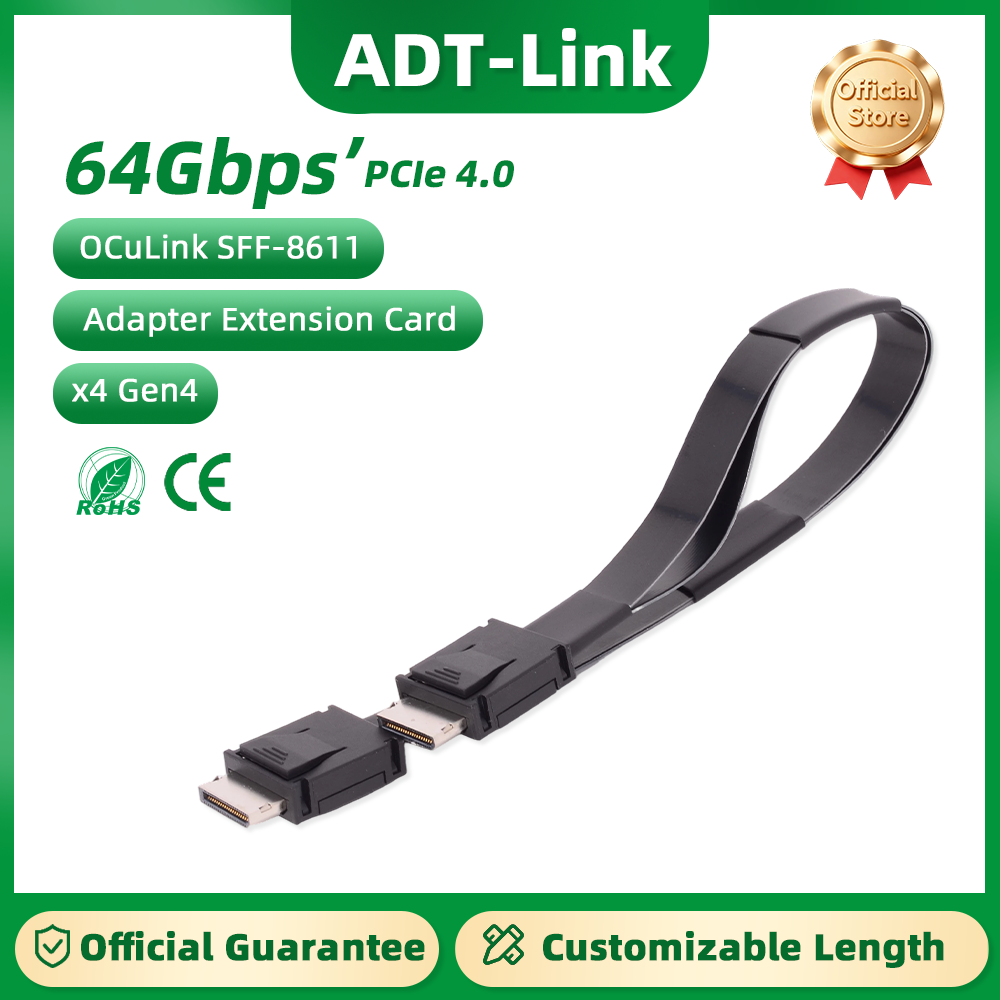 External Gpu Dock Pcie 4.0 Oculink - ADT-Link PCI-E 4.0 X4 SFF-8611 Мужской