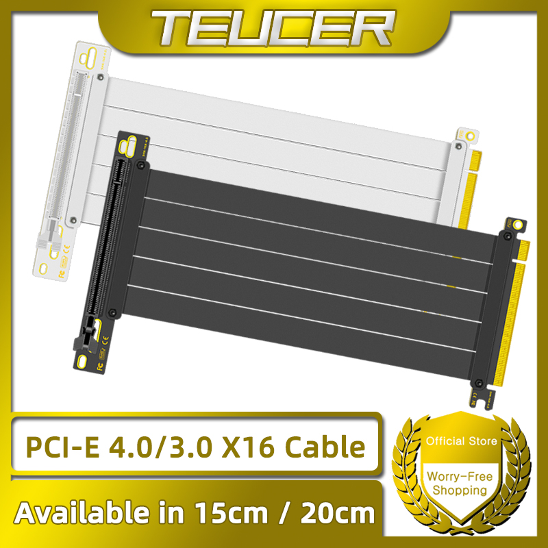 Pcie 4.0 X16 Riser Cable 90 Degree - TEUCER PCI-E 4.0 X16 Удлинитель видеокарты