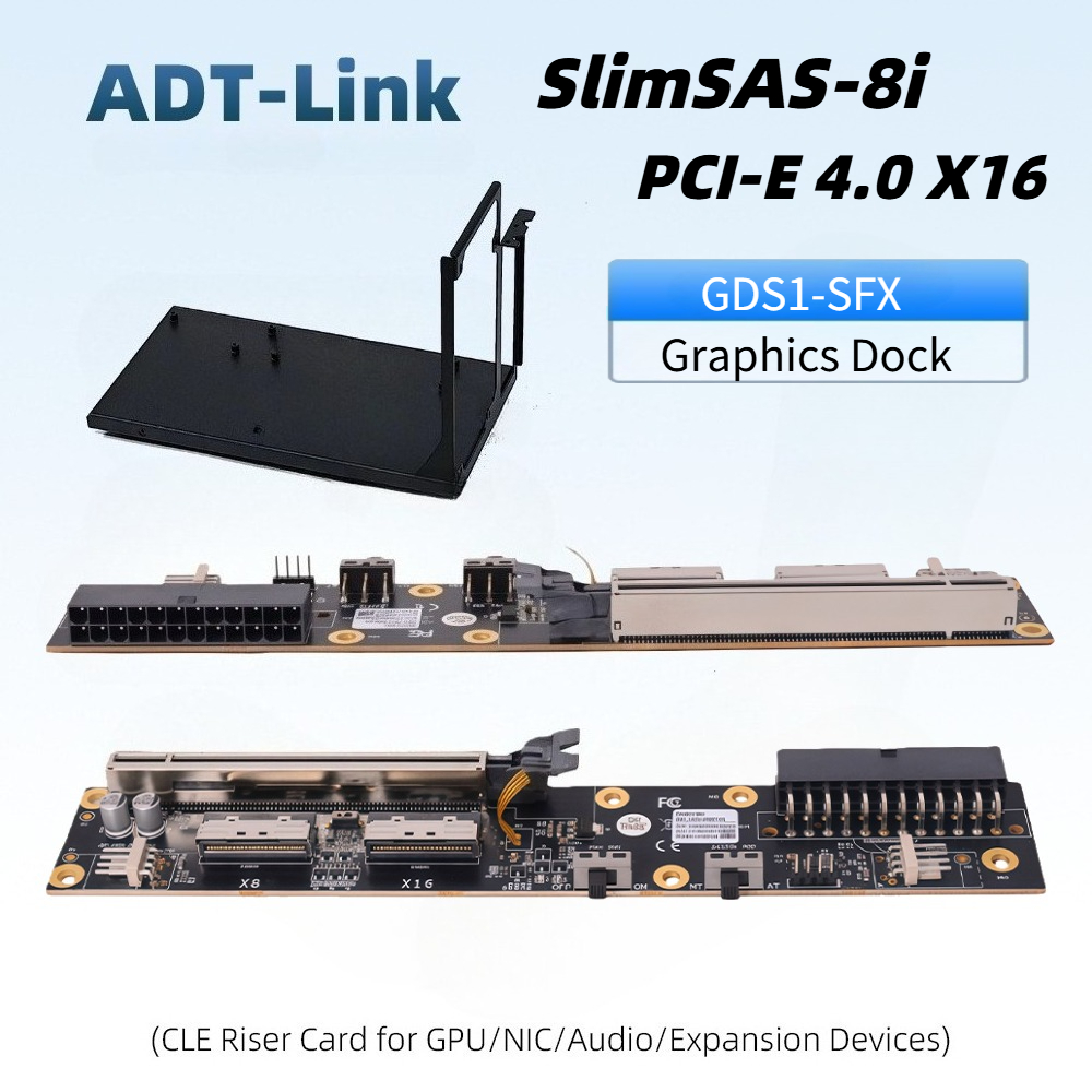 External Gpu Dock Pcie 4.0 Oculink - Док-станция Dual SlimSAS 8i для внешней