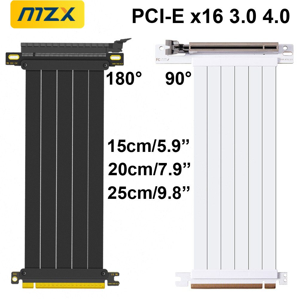 MZX PCIE 4.0 3.0 16X Riser Каб – обзор и цена Pcie 4.0 X16 Riser Cable 90 Degree