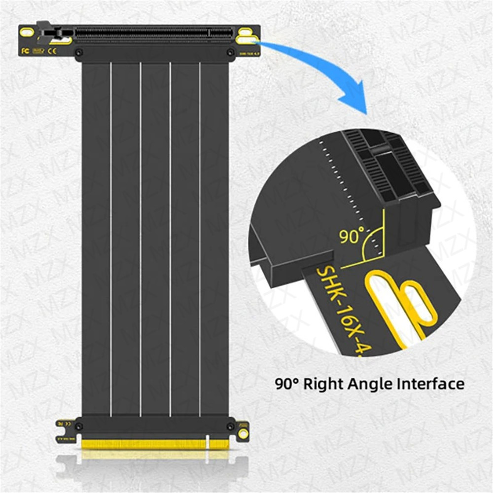 MZX PCIE 4.0 3.0 16X Riser Каб – обзор и цена Pcie 4.0 X16 Riser Cable 90 Degree