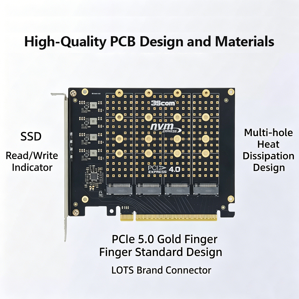 Адаптер-карта PCIe 4.0 X16 на  – обзор и цена Quad M.2 Nvme Pcie Bifurcation Card