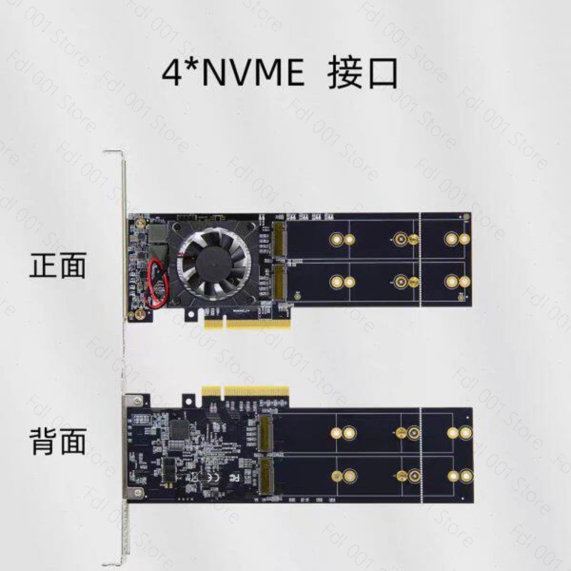 Адаптер-карта расширения NO NE – обзор и цена Quad M.2 Nvme Pcie Bifurcation Card