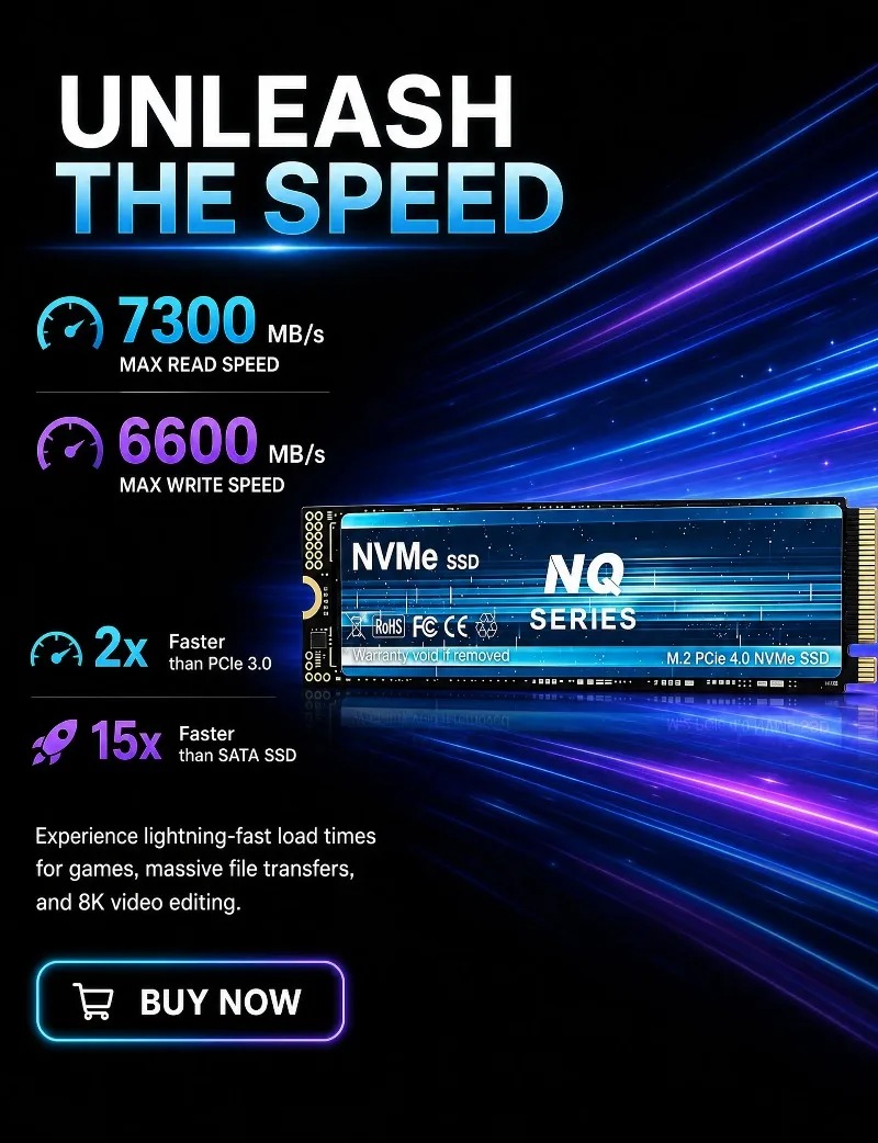 NQ 2TB 4TB SSD M.2 NVMe Внутре – обзор и цена M.2 Nvme 4Tb Pcie 4.0 Ssd