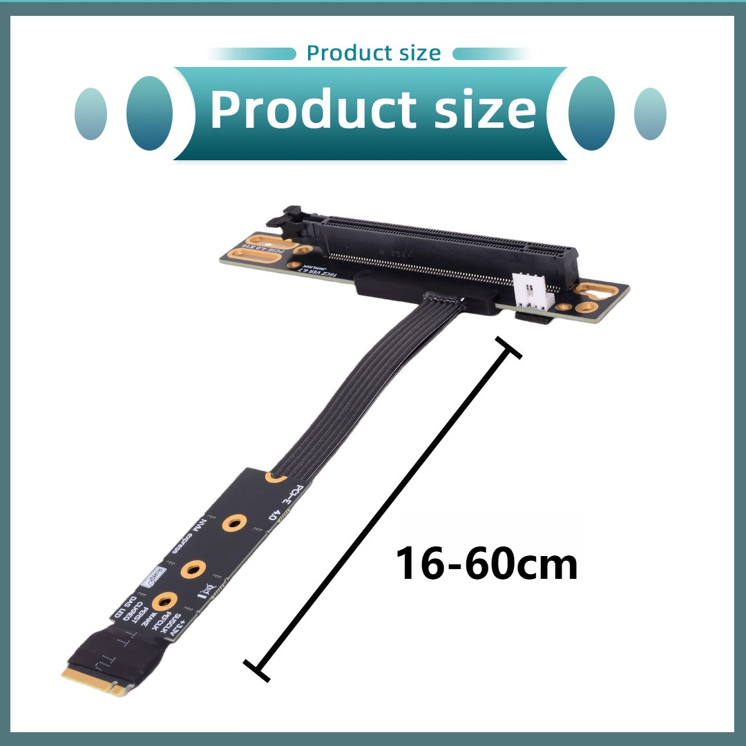 Кабель-адаптер M.2 NVME To PCI – обзор и цена Pcie 4.0 X16 Riser Cable 90 Degree