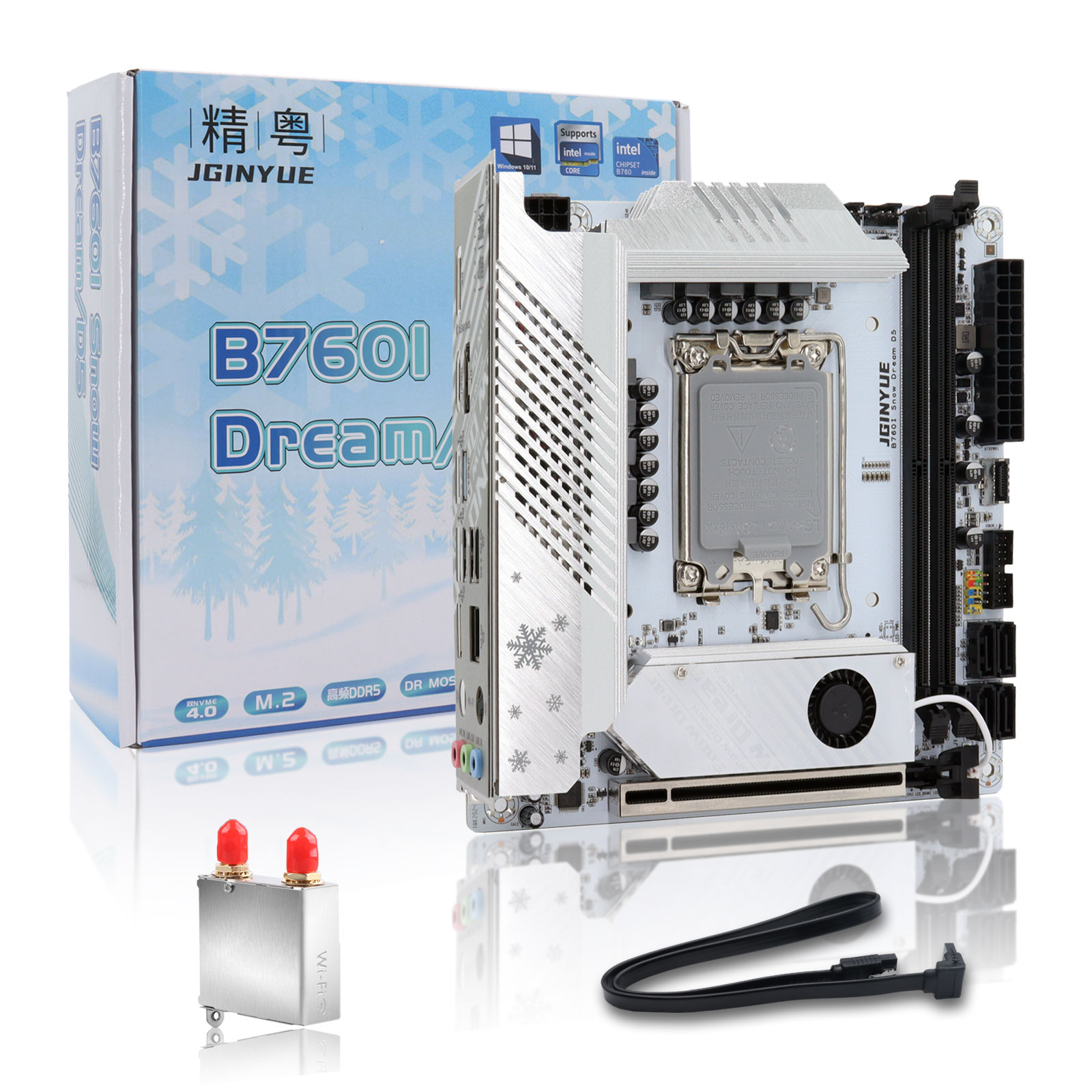 Материнская плата JGINYUE B760 – обзор и цена Lga 1700 Ddr5 Itx Motherboard
