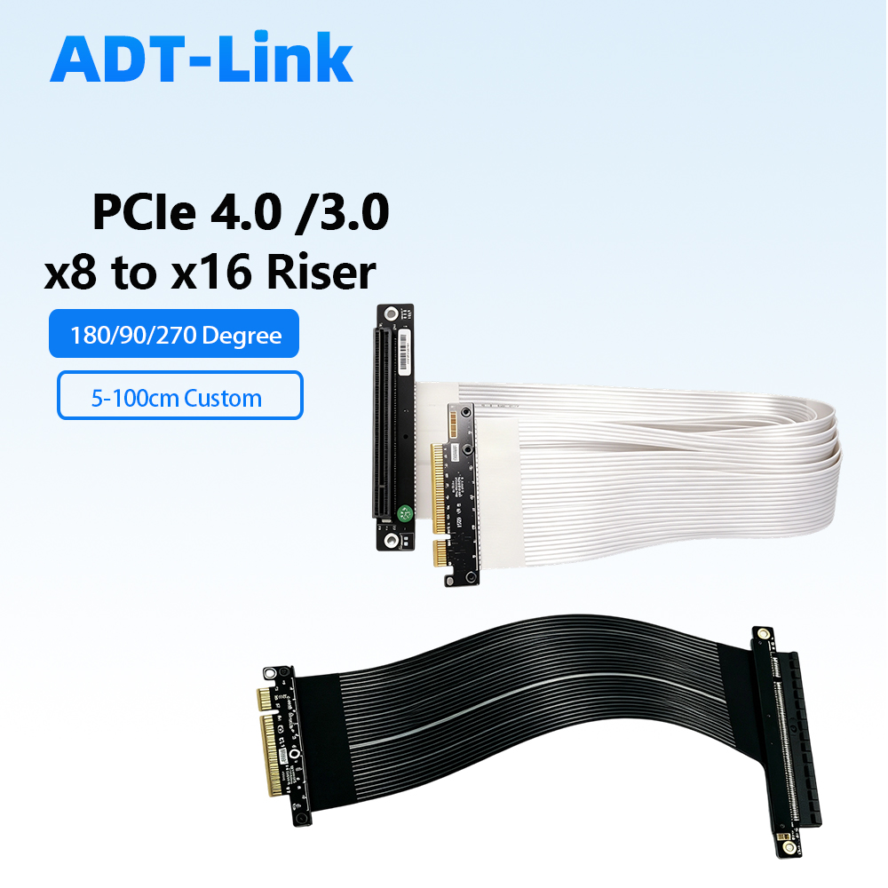 Кабель-удлинитель ADT-Link PCI – обзор и цена Pcie 4.0 X16 Riser Cable 90 Degree