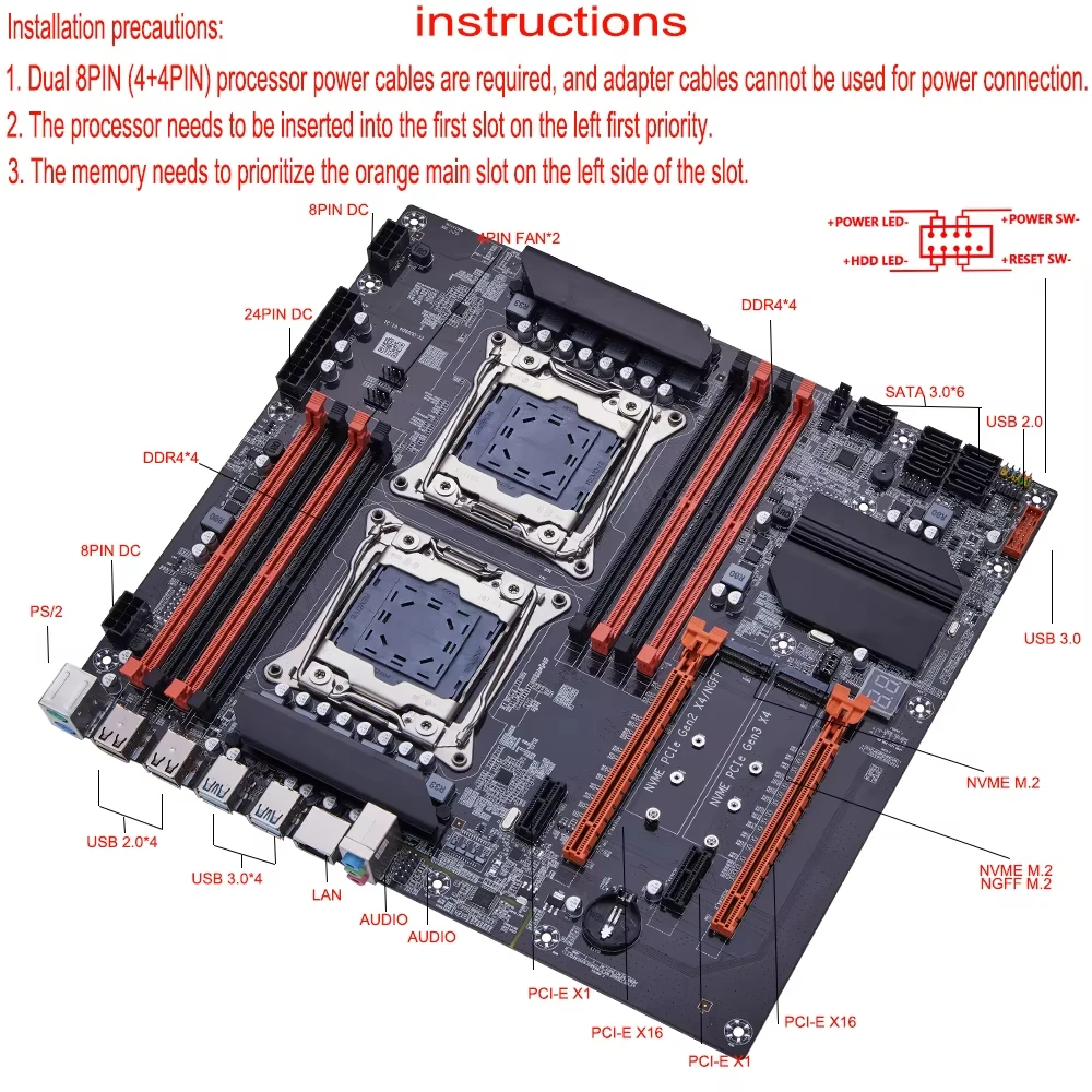 Комплект игровой материнской п – обзор и цена X99 Dual Cpu Motherboard Combo